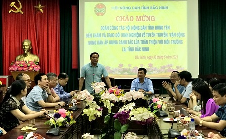 Hội ND Hưng Yên thăm và làm việc tại tỉnh Bắc Ninh
